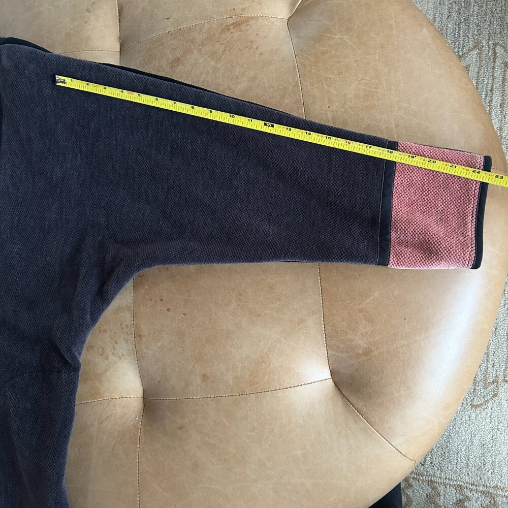 Handmade Finnish Lagenlook Colorblock Cotton Jacket Scandinavian Minimalist M - Picture 13 of 13